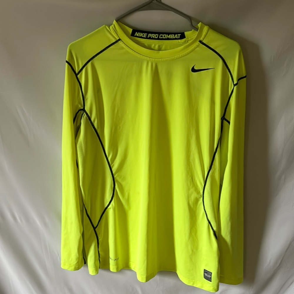 Men’s large neon green/yellow long sleeve shirt